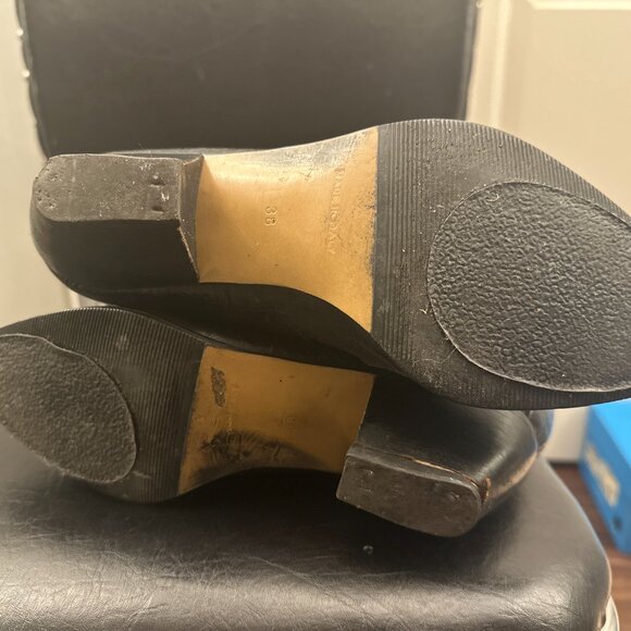 80's Punk Rock Vintage Leather Boots Genuine size 38 but will fit size 6.5 - 7 - Picture 4 of 4